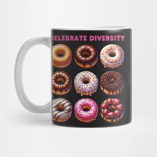 Celebrate diversity with donuts Mug